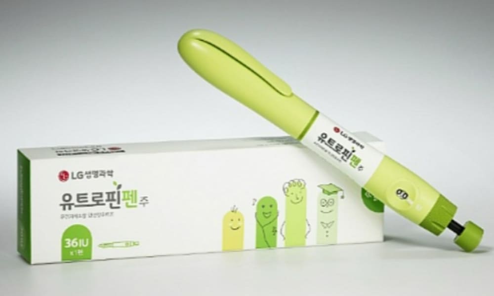유트로핀펜 주사기 의료기기디자인
