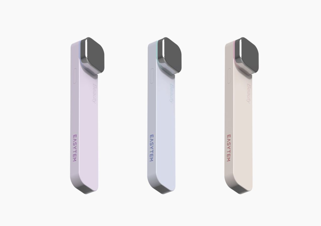 여성용 홈뷰티 디바이스 제품 디자인 3D 랜더링 이미지입니다