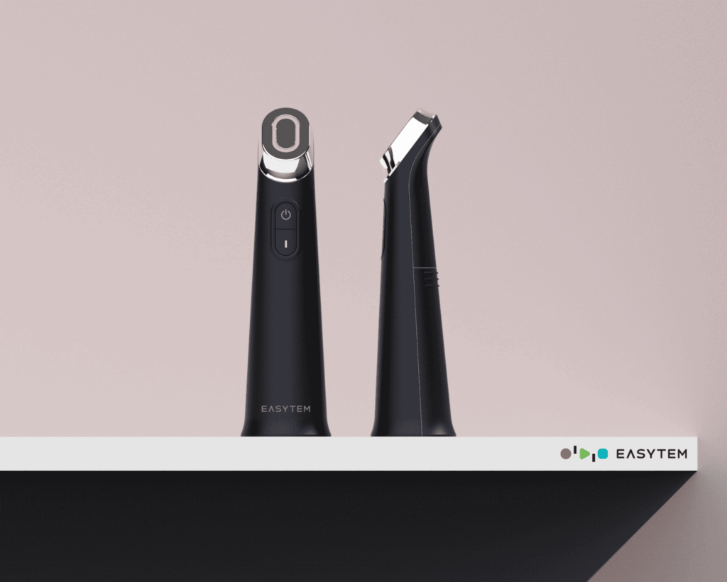 뷰티디바이스 제품디자인. 고급스러운 블랙 피부미용기기 산업디자인전문회사 포트폴리오.