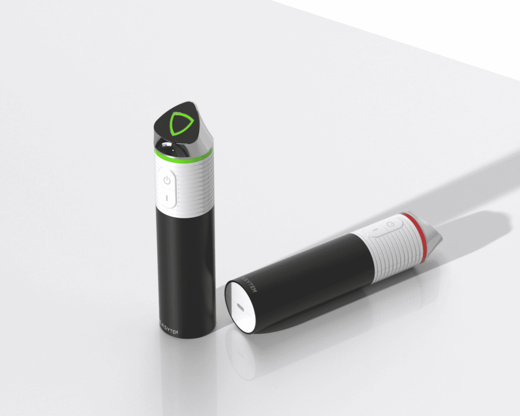 피부미용기기 제품디자인 컬러 컨셉. 직관적인 UI를 적용한 홈케어 뷰티디바이스 마사지기.