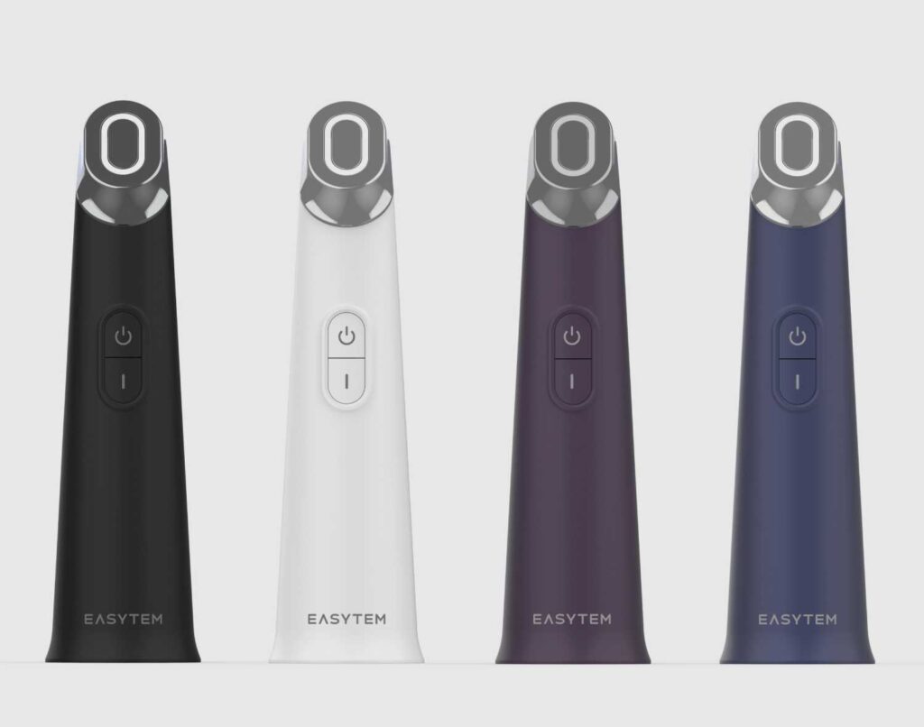미용기기 제품디자인 이지템(EASYTEM) 미니 EP 뷰티 디바이스 4종 컬러(블랙, 화이트, 퍼플, 네이비) 정면 이미지