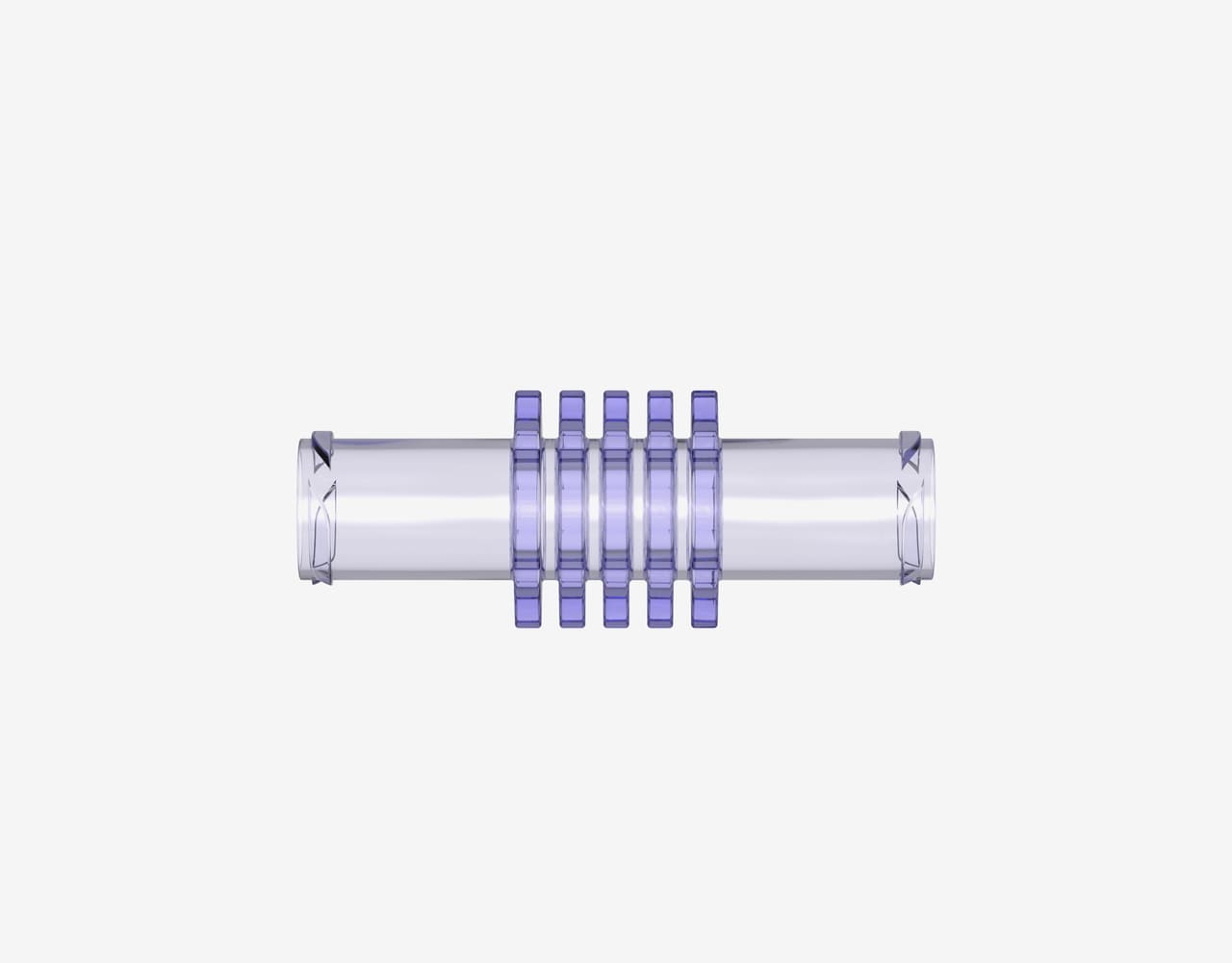 주사기 연결 부품 상세 3D 렌더링 이미지