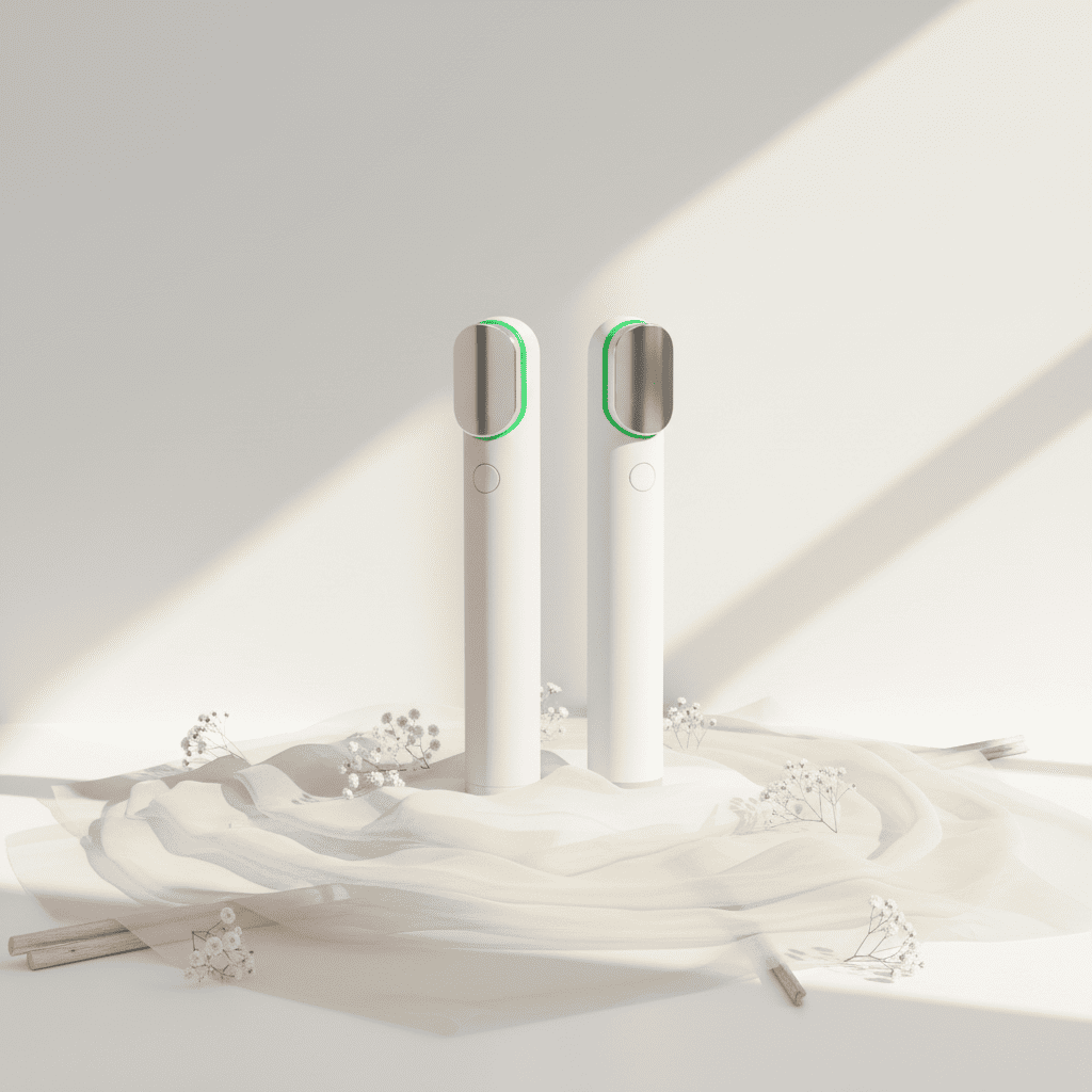 LDM Ultrasound Skincare Device Product Design by WeDesign - 2025 Design Government Support Program Case Study 2026 디자인 지원사업 시제품 제작 사례 - 산업디자인전문회사 위디자인의 LDM 초음파 미용기기 제품 디자인 및 렌더링 이미지