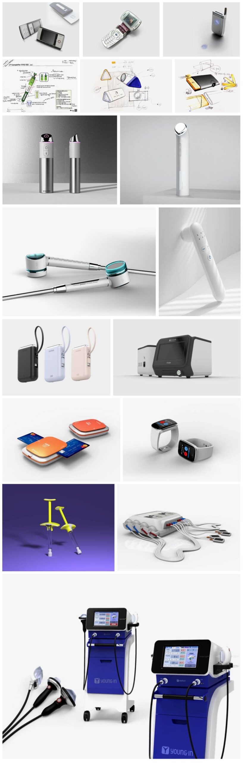 제품디자인 기구설계 시제품제작 25년 경력의 노하우가 담긴 위디자인의 제품 디자인 포트폴리오를 확인하세요. 아이디어 스케치부터 의료용 레이저 기기, 홈케어 뷰티 디바이스, IT 주변기기까지! 실제 양산으로 증명된 위디자인만의 전략적인 디자인 결과물을 지금 바로 공개합니다.