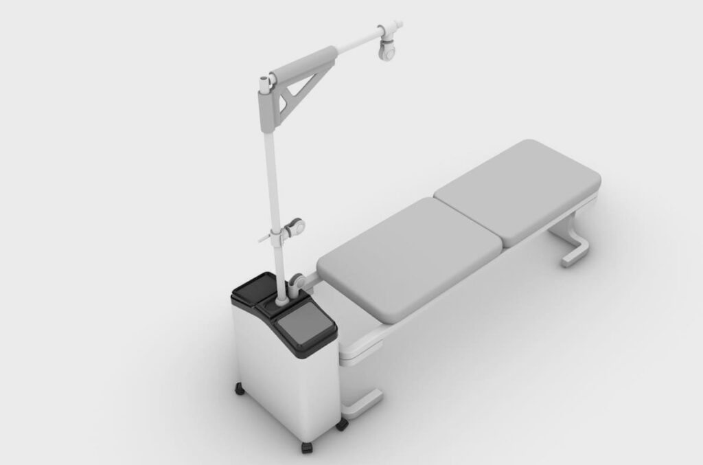 의료기기 제품 디자인 (주)영인바이오텍의 트렉션 의료기기디자인 전체 이미지 연출 3D랜더링 이미지